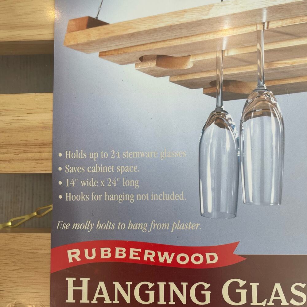 Factory Sealed Over Head Hanging Wine Glass Rack
